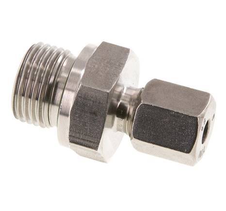 G 1/2'' mâle x 6S Bague coupante droite en acier inoxydable avec joint FKM 630 Bar DIN 2353