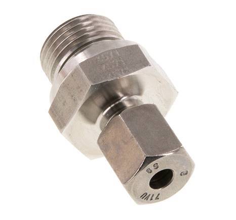 G 1/2'' mâle x 6S Bague coupante droite en acier inoxydable avec joint FKM 630 Bar DIN 2353