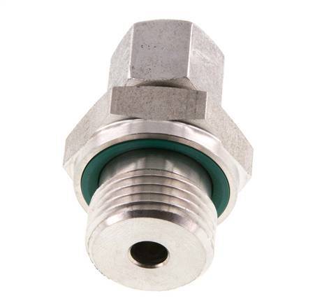 G 1/2'' mâle x 8L Bague coupante droite en acier inoxydable avec joint FKM 315 Bar DIN 2353