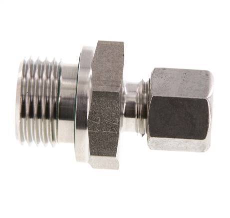G 1/2'' mâle x 8L Bague coupante droite en acier inoxydable avec joint FKM 315 Bar DIN 2353