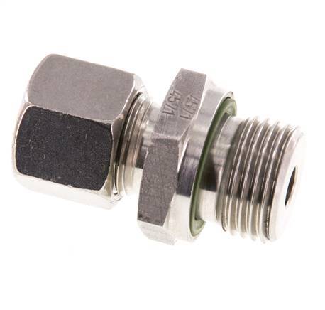 G 1/2'' mâle x 10S Bague coupante droite en acier inoxydable avec joint FKM 630 Bar DIN 2353