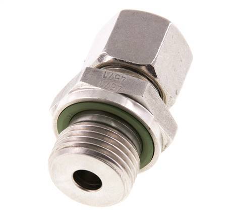 G 1/2'' mâle x 10S Bague coupante droite en acier inoxydable avec joint FKM 630 Bar DIN 2353