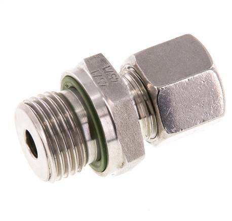 G 1/2'' mâle x 10S Bague coupante droite en acier inoxydable avec joint FKM 630 Bar DIN 2353