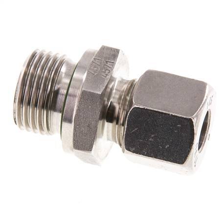 G 1/2'' mâle x 10S Bague coupante droite en acier inoxydable avec joint FKM 630 Bar DIN 2353