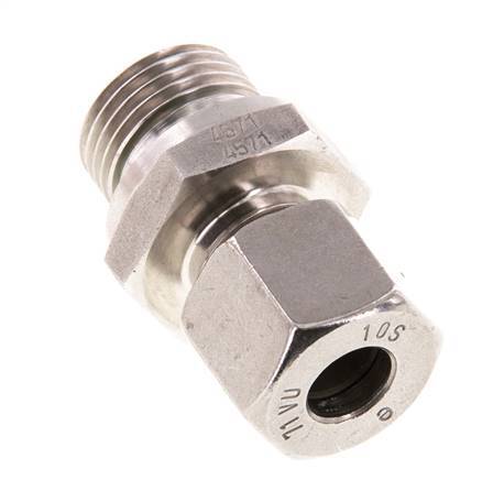 G 1/2'' mâle x 10S Bague coupante droite en acier inoxydable avec joint FKM 630 Bar DIN 2353