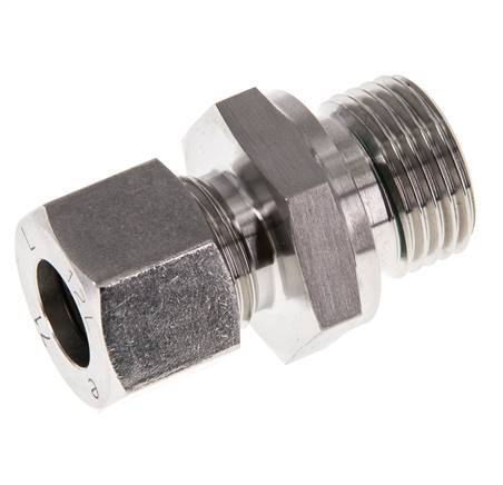 G 1/2'' mâle x 12L Anneau de coupe droit en acier inoxydable avec joint FKM 315 Bar DIN 2353