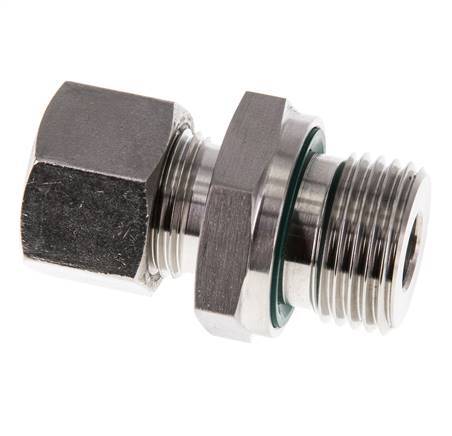 G 1/2'' mâle x 12L Anneau de coupe droit en acier inoxydable avec joint FKM 315 Bar DIN 2353