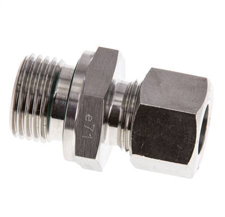 G 1/2'' mâle x 12L Anneau de coupe droit en acier inoxydable avec joint FKM 315 Bar DIN 2353