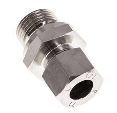 G 1/2'' mâle x 12L Anneau de coupe droit en acier inoxydable avec joint FKM 315 Bar DIN 2353