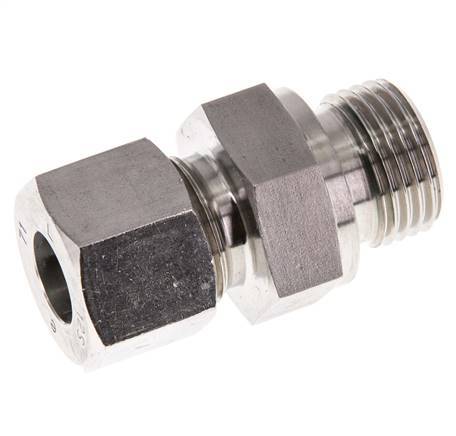 G 1/2'' mâle x 12S Bague coupante droite en acier inoxydable avec joint FKM 630 Bar DIN 2353