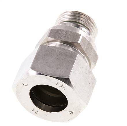 G 1/2'' mâle x 18L Anneau coupant droit en acier inoxydable avec joint FKM 315 Bar DIN 2353