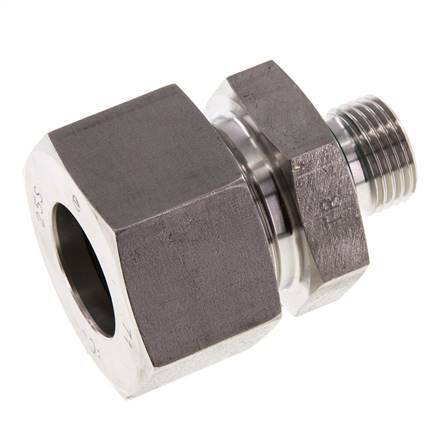 G 1/2'' mâle x 25S Bague coupante droite en acier inoxydable avec joint FKM 400 Bar DIN 2353