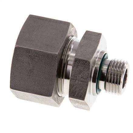 G 1/2'' mâle x 25S Bague coupante droite en acier inoxydable avec joint FKM 400 Bar DIN 2353