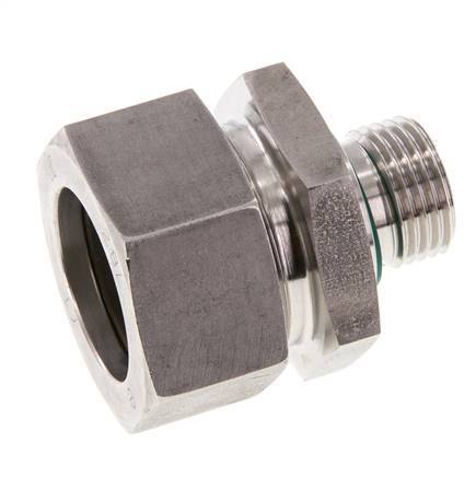 G 1/2'' Male x 28L Stainless steel Straight Cutting Ring with FKM Seal 160 Bar DIN 2353