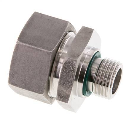 G 1/2'' mâle x 28L Anneau de coupe droit en acier inoxydable avec joint FKM 160 Bar DIN 2353