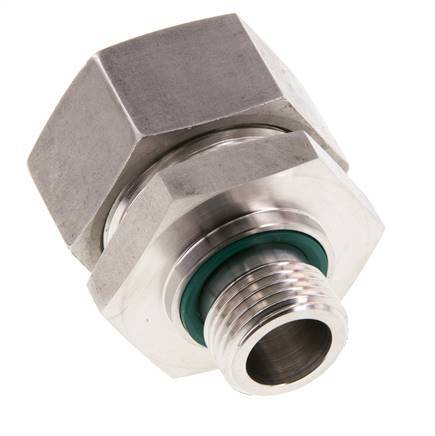 G 1/2'' mâle x 28L Anneau de coupe droit en acier inoxydable avec joint FKM 160 Bar DIN 2353
