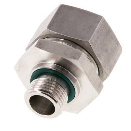 G 1/2'' mâle x 28L Anneau de coupe droit en acier inoxydable avec joint FKM 160 Bar DIN 2353