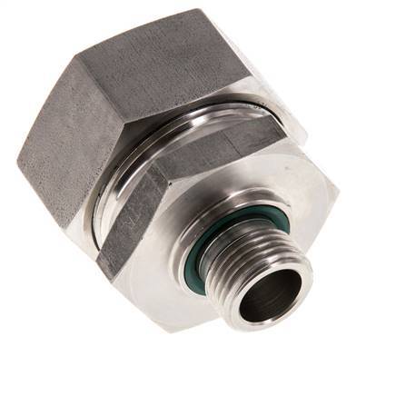 G 1/2'' mâle x 35L Anneau de coupe droit en acier inoxydable avec joint FKM 160 Bar DIN 2353