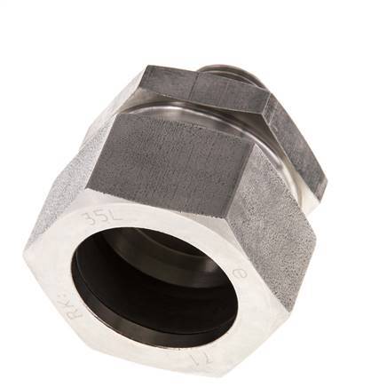 G 1/2'' mâle x 35L Anneau de coupe droit en acier inoxydable avec joint FKM 160 Bar DIN 2353