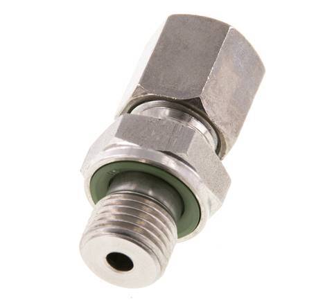 G 1/4'' mâle x 6S Bague coupante droite en acier inoxydable avec joint FKM 630 Bar DIN 2353