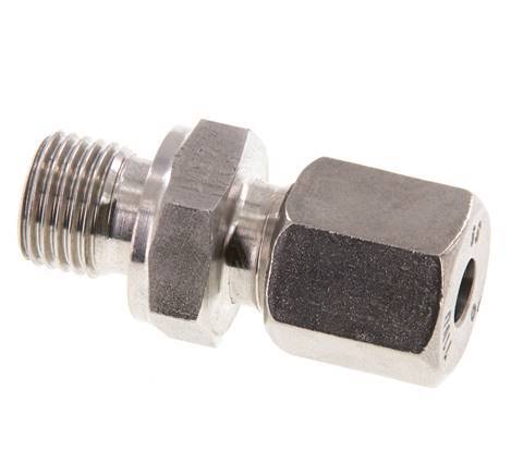 G 1/4'' mâle x 6S Bague coupante droite en acier inoxydable avec joint FKM 630 Bar DIN 2353