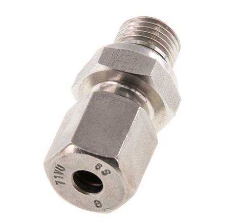 G 1/4'' mâle x 6S Bague coupante droite en acier inoxydable avec joint FKM 630 Bar DIN 2353