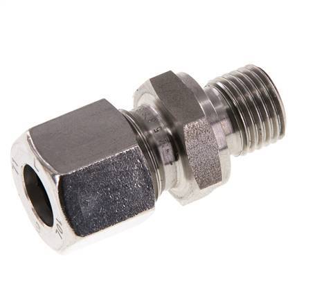 G 1/4'' mâle x 10L Bague coupante droite en acier inoxydable avec joint FKM 315 Bar DIN 2353