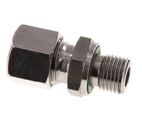 G 1/4'' mâle x 10L Bague coupante droite en acier inoxydable avec joint FKM 315 Bar DIN 2353