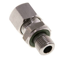 G 1/4'' mâle x 10L Bague coupante droite en acier inoxydable avec joint FKM 315 Bar DIN 2353