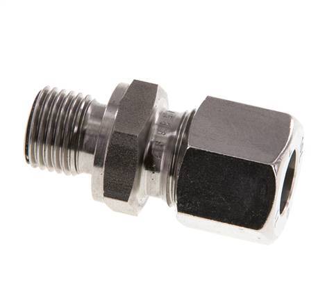 G 1/4'' mâle x 10L Bague coupante droite en acier inoxydable avec joint FKM 315 Bar DIN 2353