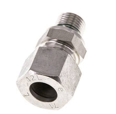 G 1/4'' mâle x 12L Anneau de coupe droit en acier inoxydable avec joint FKM 315 Bar DIN 2353