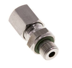 G 1/8'' mâle x 6L Bague coupante droite en acier inoxydable avec joint FKM 315 Bar DIN 2353