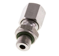 G 1/8'' mâle x 6L Bague coupante droite en acier inoxydable avec joint FKM 315 Bar DIN 2353