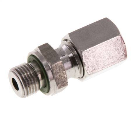 G 1/8'' mâle x 6L Bague coupante droite en acier inoxydable avec joint FKM 315 Bar DIN 2353