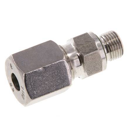 G 1/8'' mâle x 6S Bague coupante droite en acier inoxydable avec joint FKM 630 Bar DIN 2353