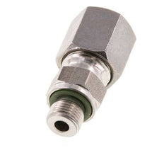 G 1/8'' mâle x 6S Bague coupante droite en acier inoxydable avec joint FKM 630 Bar DIN 2353