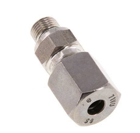 G 1/8'' mâle x 6S Bague coupante droite en acier inoxydable avec joint FKM 630 Bar DIN 2353