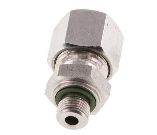 G 1/8'' mâle x 10L Bague coupante droite en acier inoxydable avec joint FKM 315 Bar DIN 2353