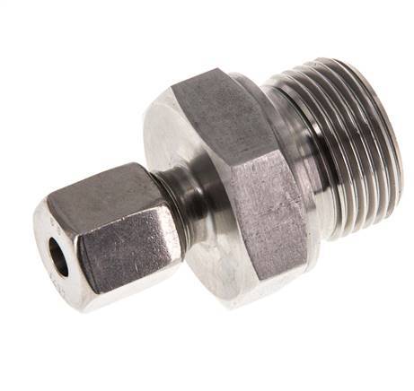 G 3/4'' mâle x 6S Bague coupante droite en acier inoxydable avec joint FKM 630 Bar DIN 2353