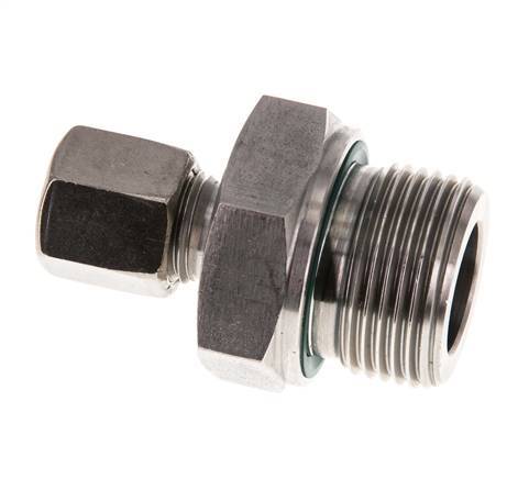 G 3/4'' mâle x 6S Bague coupante droite en acier inoxydable avec joint FKM 630 Bar DIN 2353