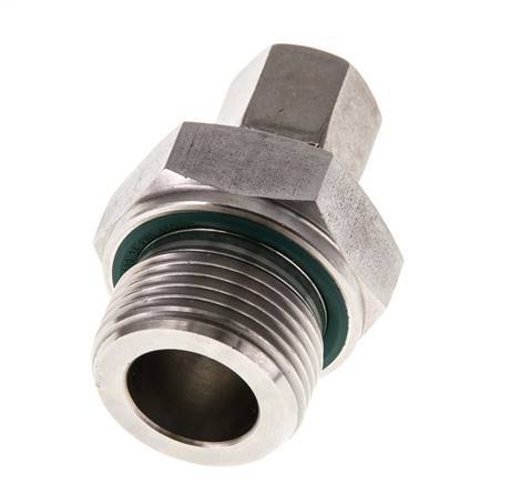 G 3/4'' mâle x 6S Bague coupante droite en acier inoxydable avec joint FKM 630 Bar DIN 2353
