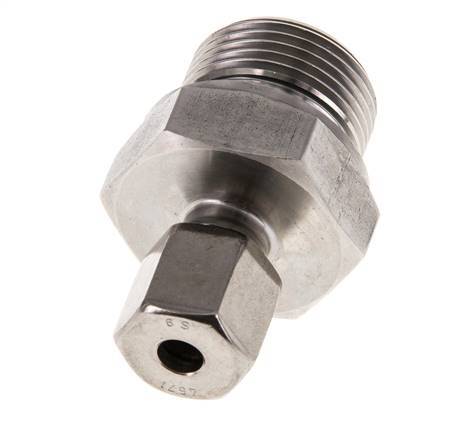 G 3/4'' mâle x 6S Bague coupante droite en acier inoxydable avec joint FKM 630 Bar DIN 2353