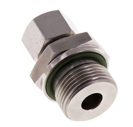 G 3/4'' mâle x 12L Bague coupante droite en acier inoxydable avec joint FKM 315 Bar DIN 2353