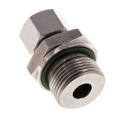 G 3/4'' mâle x 12L Bague coupante droite en acier inoxydable avec joint FKM 315 Bar DIN 2353