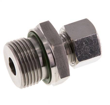 G 3/4'' mâle x 12L Bague coupante droite en acier inoxydable avec joint FKM 315 Bar DIN 2353