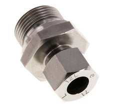 G 3/4'' mâle x 12L Bague coupante droite en acier inoxydable avec joint FKM 315 Bar DIN 2353