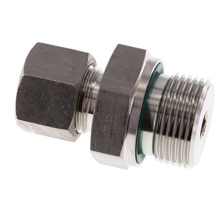 G 3/4'' Male x 12S Anneau de coupe droit en acier inoxydable avec joint FKM 630 Bar DIN 2353