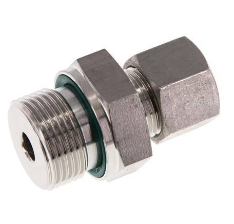 G 3/4'' Male x 12S Anneau de coupe droit en acier inoxydable avec joint FKM 630 Bar DIN 2353