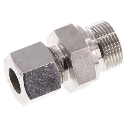 G 3/4'' mâle x 14S Bague coupante droite en acier inoxydable avec joint FKM 630 Bar DIN 2353