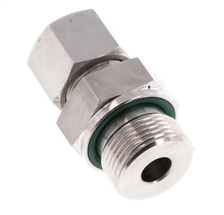 G 3/4'' mâle x 14S Bague coupante droite en acier inoxydable avec joint FKM 630 Bar DIN 2353